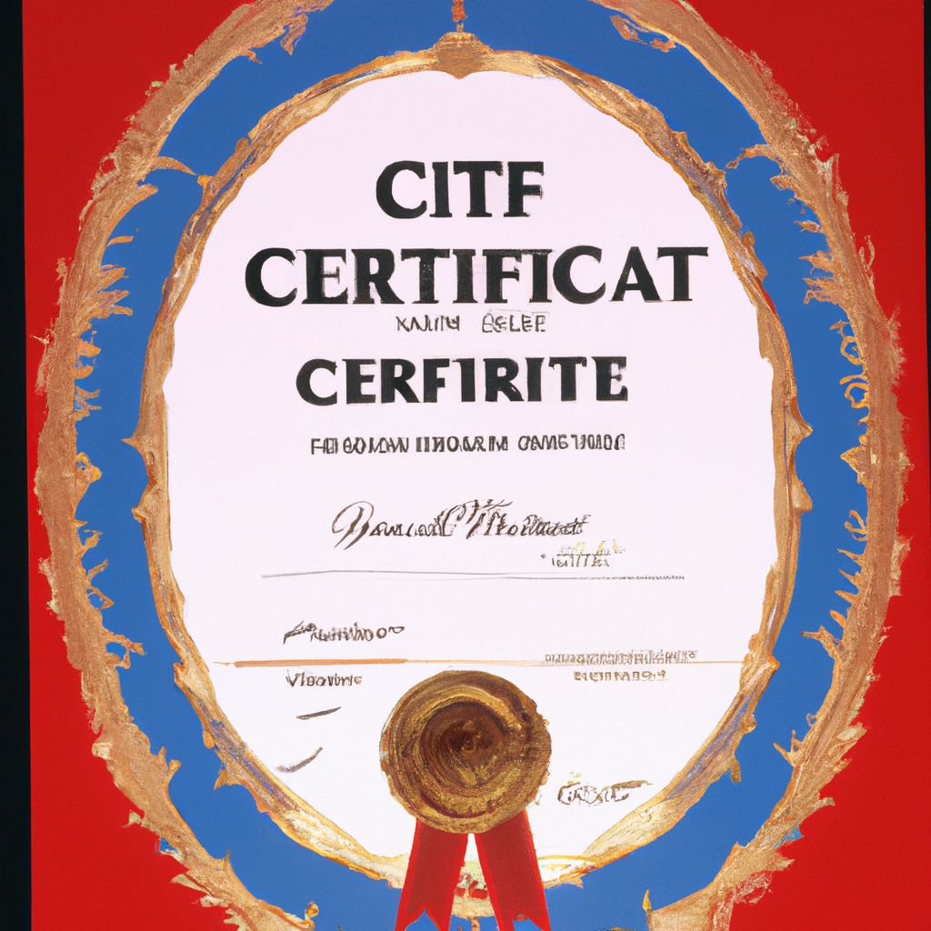 AI-generated certificate mockup